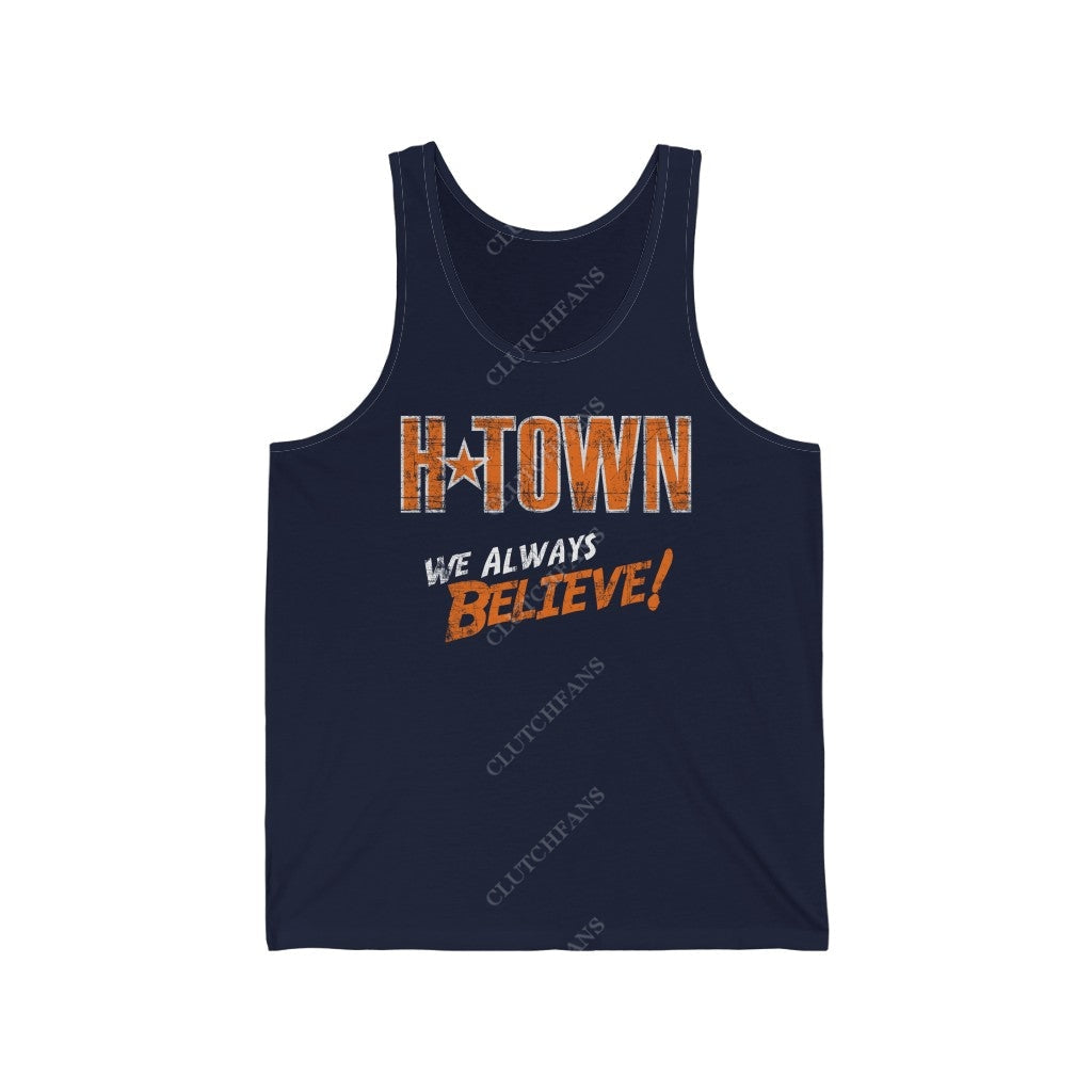 H-Town: We Always Believe! Tank (Baseball) L / Navy Top