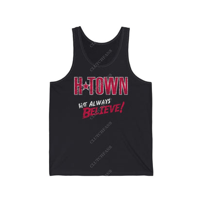 H-Town: We Always Believe! Tank (Basketball) Xs / Dark Grey Top