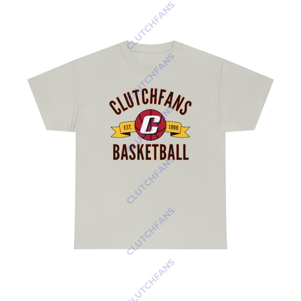 (Heavy Cotton) Clutchfans Basketball - Retro Ice Grey / S T-Shirt