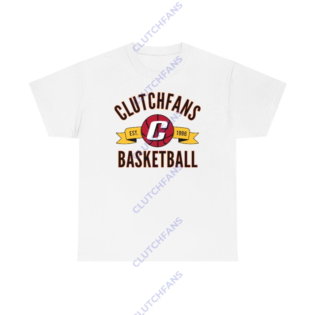(Heavy Cotton) Clutchfans Basketball - Retro White / L T-Shirt